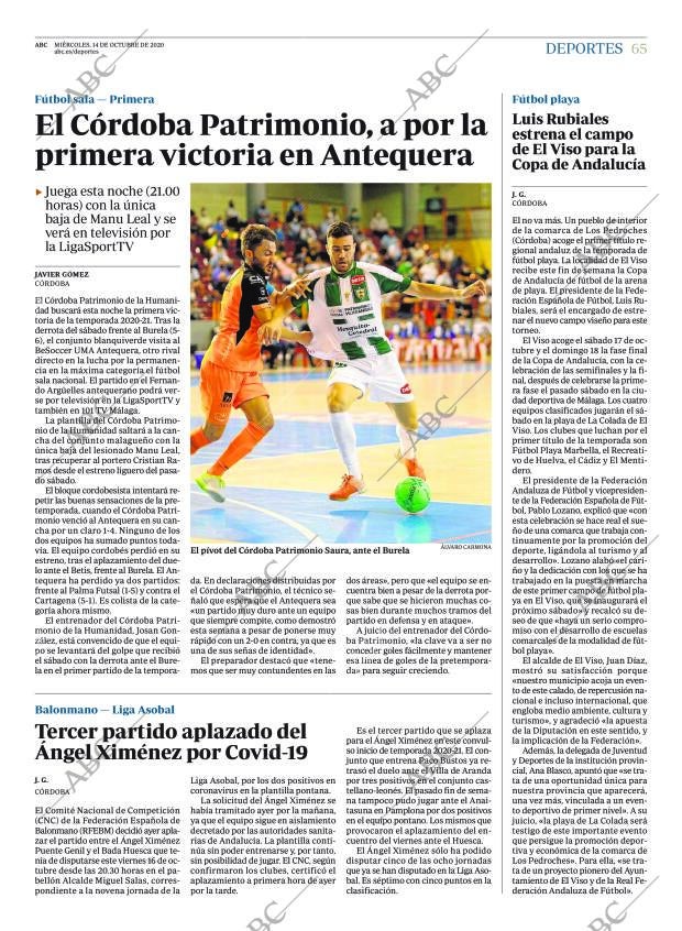 ABC CORDOBA 14-10-2020 página 65