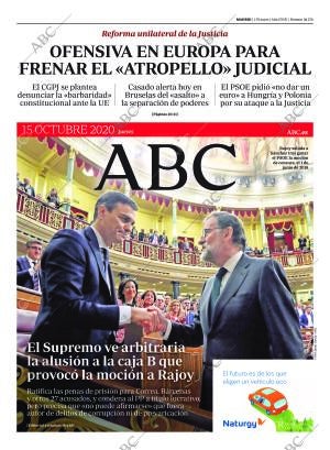 ABC MADRID 15-10-2020 página 1