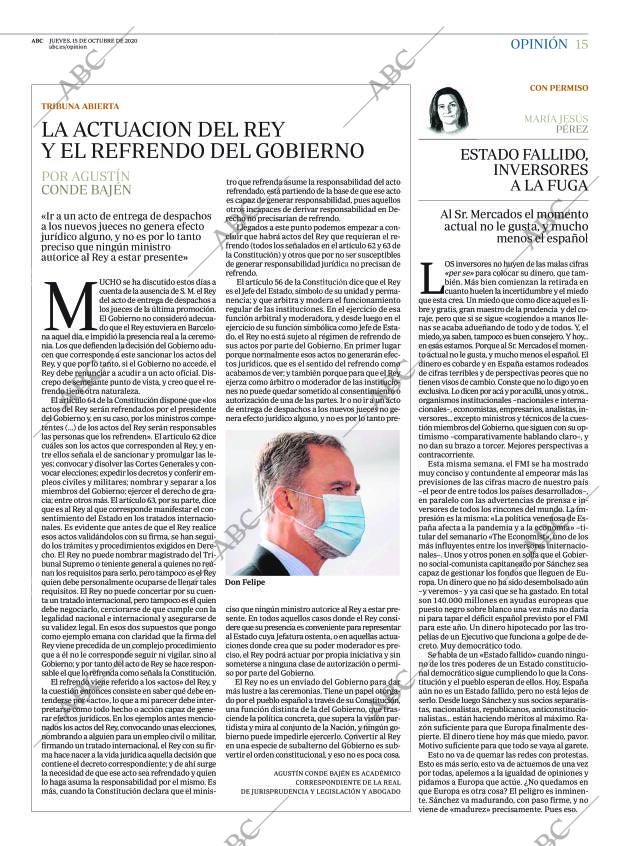 ABC MADRID 15-10-2020 página 15