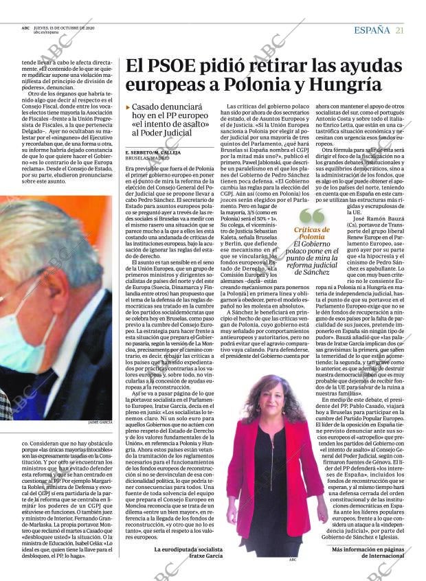 ABC MADRID 15-10-2020 página 21