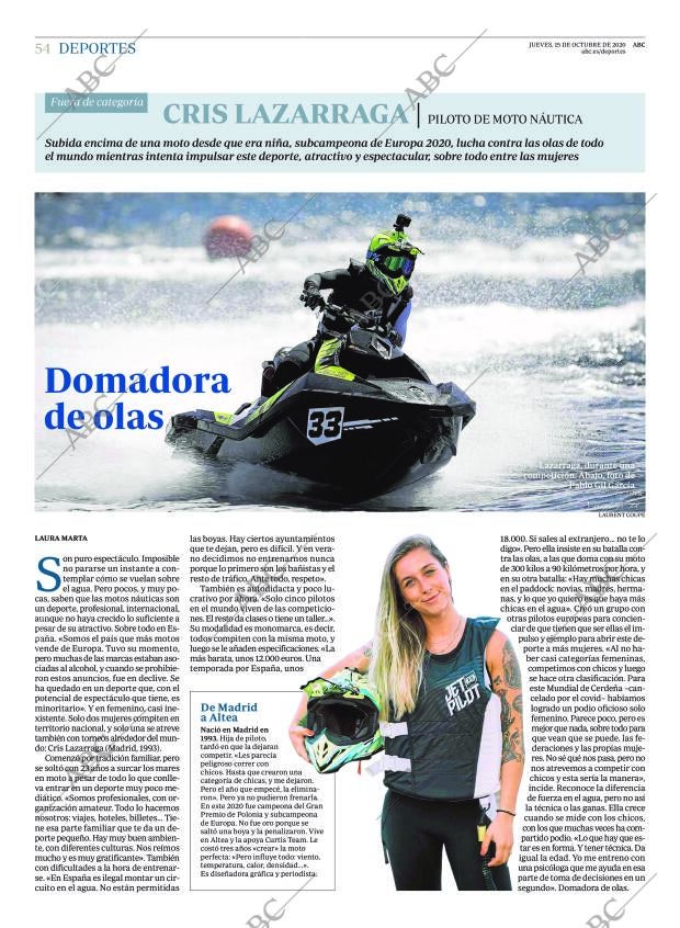 ABC MADRID 15-10-2020 página 54