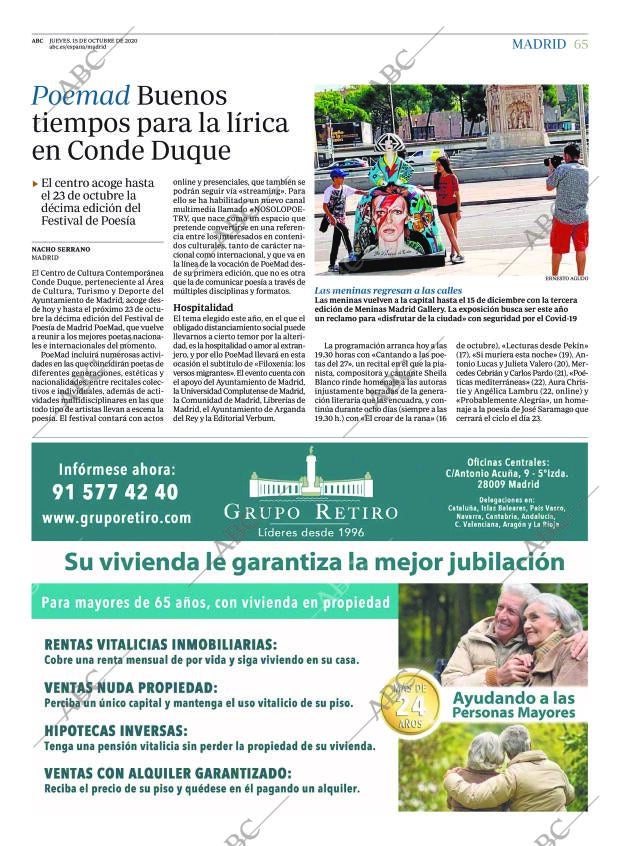 ABC MADRID 15-10-2020 página 65