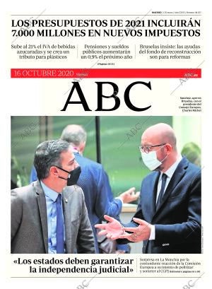 ABC MADRID 16-10-2020 página 1