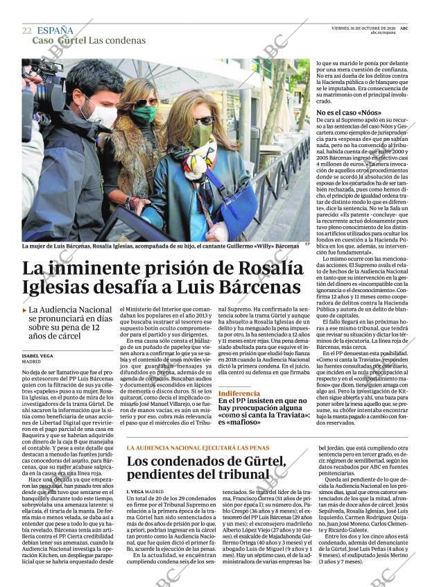 ABC MADRID 16-10-2020 página 22