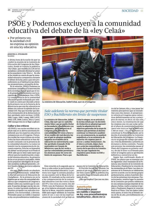 ABC MADRID 16-10-2020 página 41