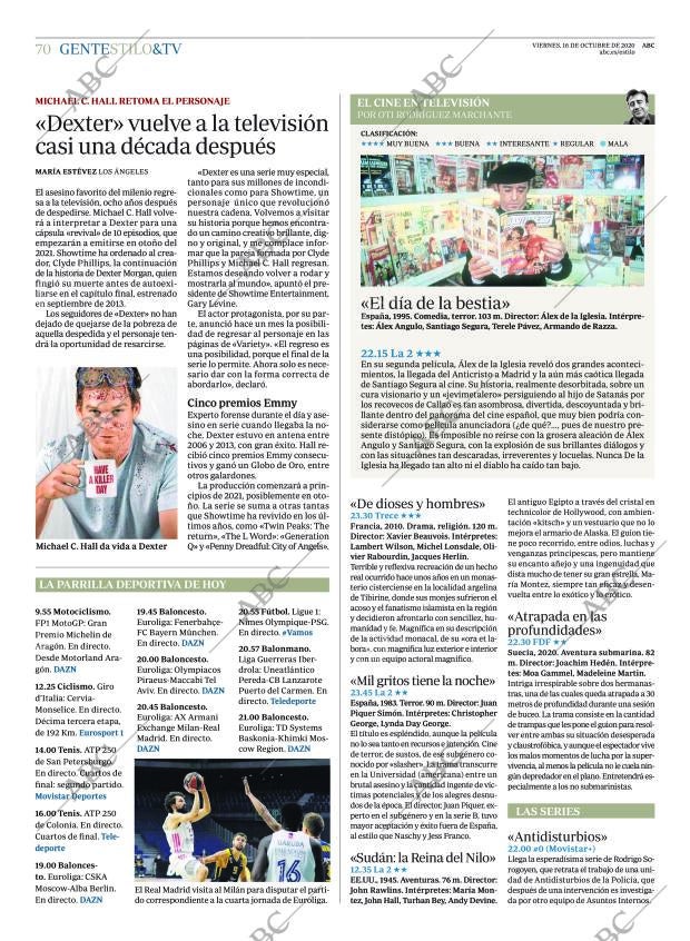 ABC MADRID 16-10-2020 página 70