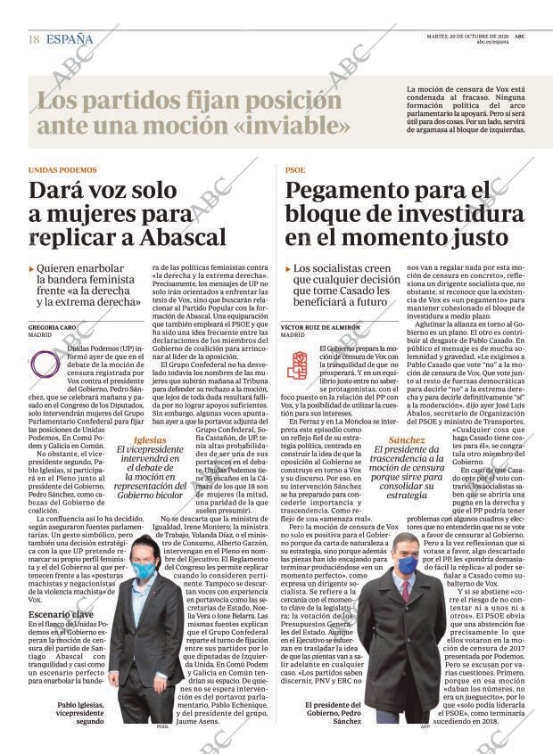 ABC MADRID 20-10-2020 página 18