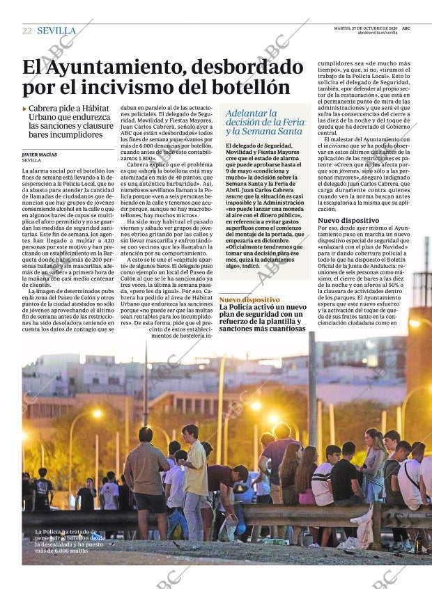 ABC SEVILLA 27-10-2020 página 22