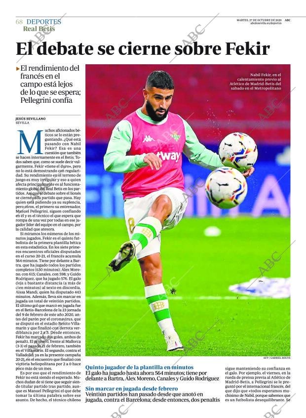 ABC SEVILLA 27-10-2020 página 68