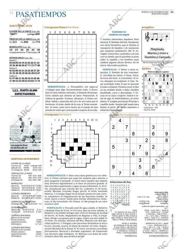 ABC SEVILLA 27-10-2020 página 74