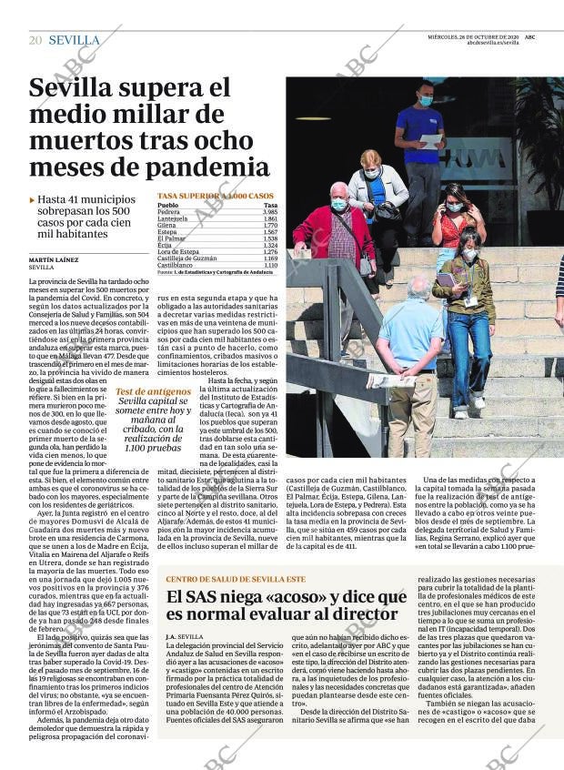 ABC SEVILLA 28-10-2020 página 20