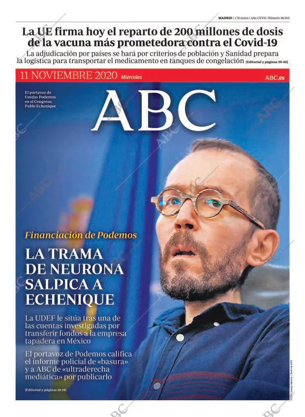ABC MADRID 11-11-2020 página 1