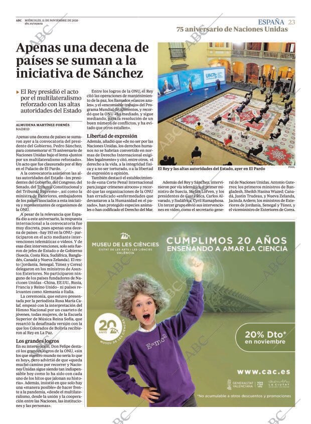 ABC MADRID 11-11-2020 página 23