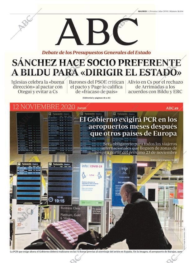 ABC MADRID 12-11-2020 página 1