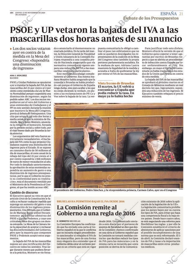 ABC MADRID 12-11-2020 página 21