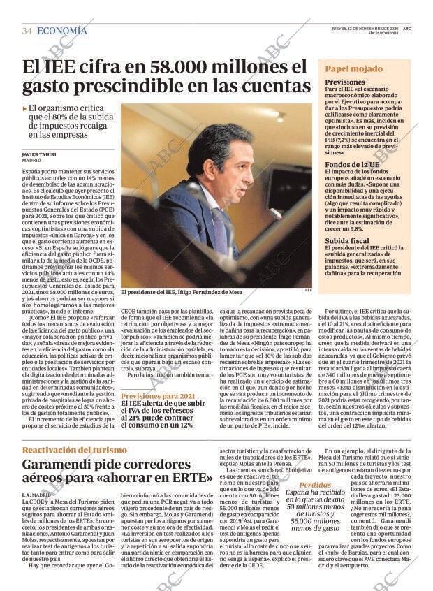 ABC MADRID 12-11-2020 página 34
