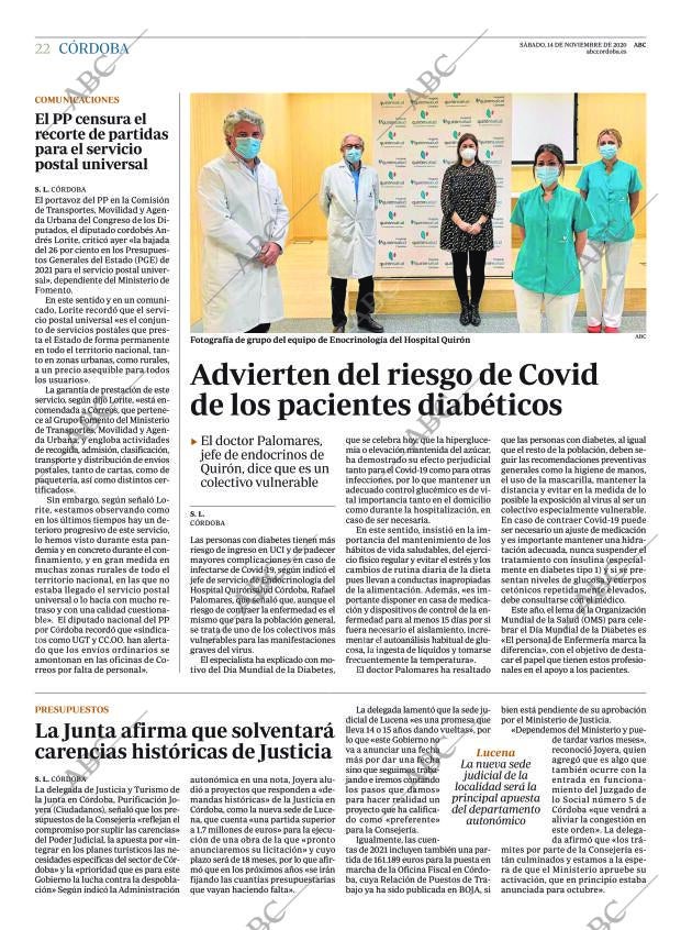 ABC CORDOBA 14-11-2020 página 22