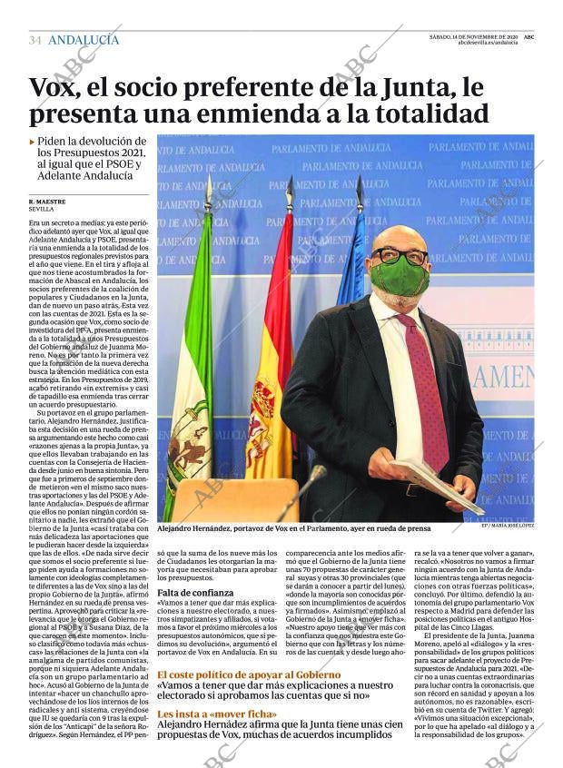 ABC CORDOBA 14-11-2020 página 34