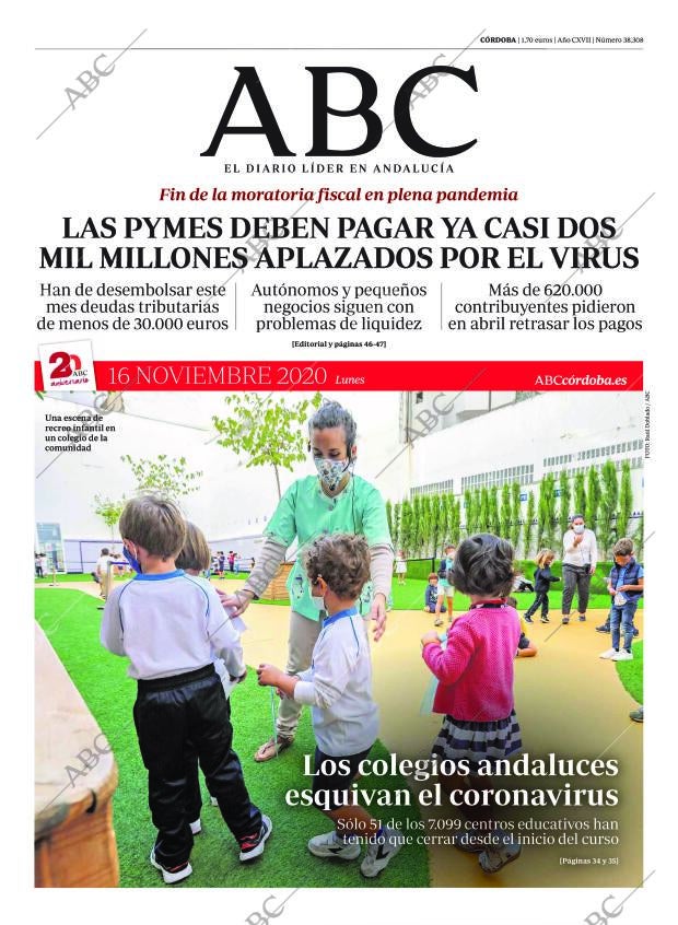 ABC CORDOBA 16-11-2020 página 1