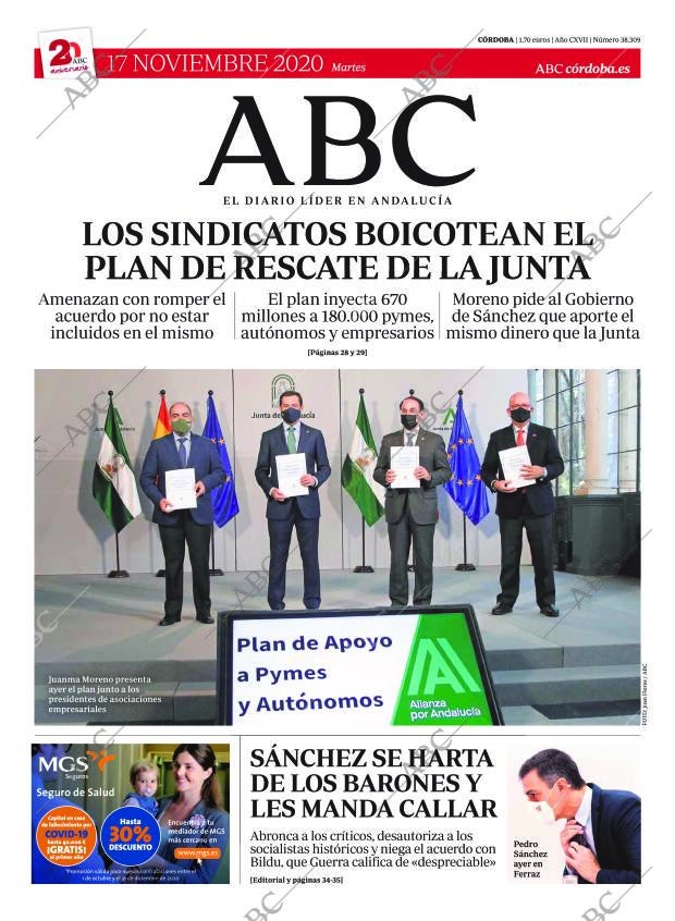 ABC CORDOBA 17-11-2020 página 1