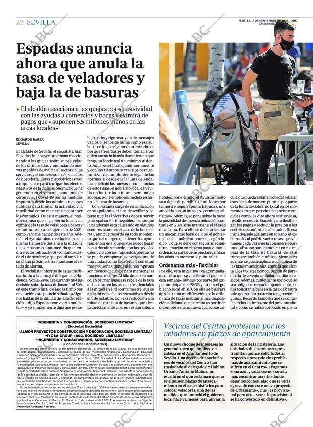 ABC SEVILLA 17-11-2020 página 22