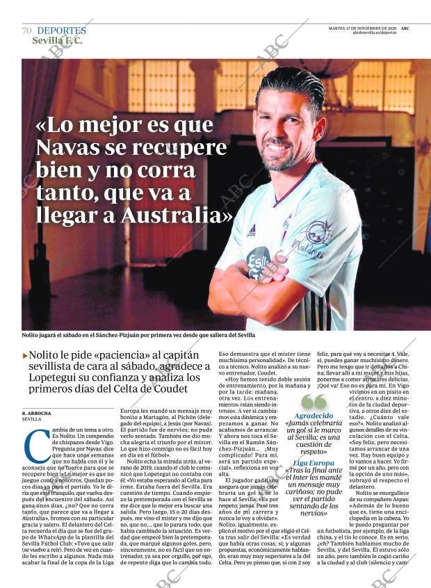 ABC SEVILLA 17-11-2020 página 70