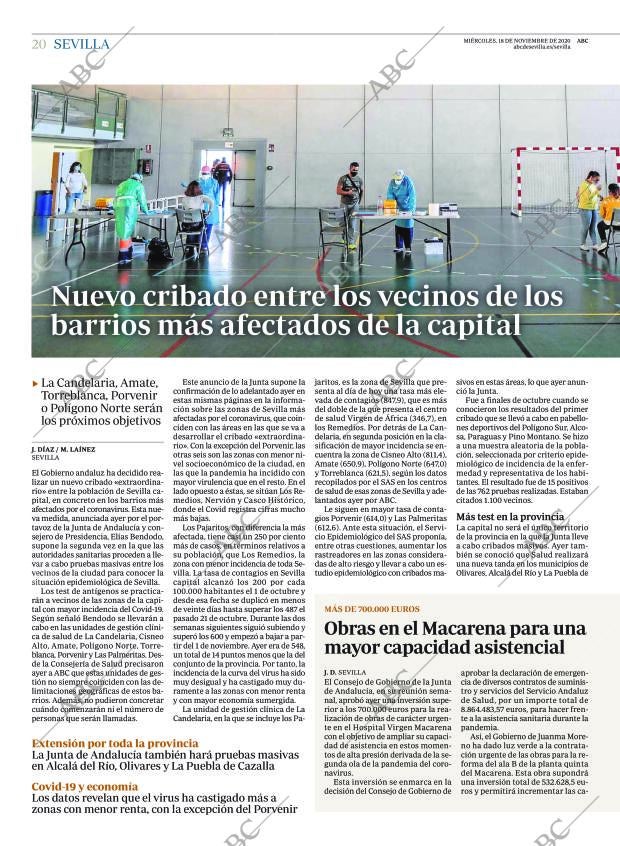 ABC SEVILLA 18-11-2020 página 20