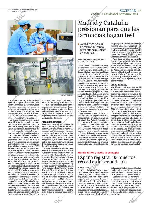 ABC SEVILLA 18-11-2020 página 65