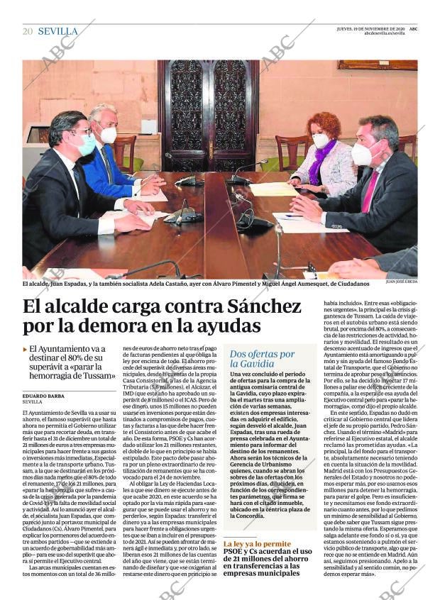 ABC SEVILLA 19-11-2020 página 20