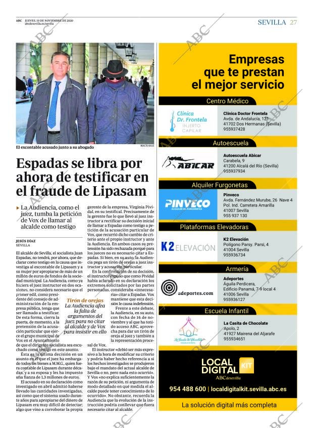ABC SEVILLA 19-11-2020 página 27
