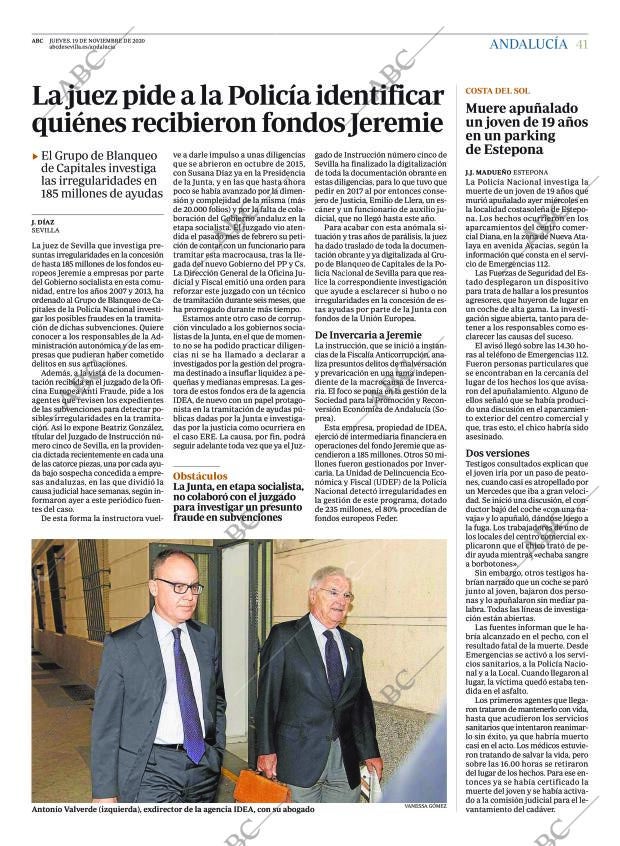 ABC SEVILLA 19-11-2020 página 41