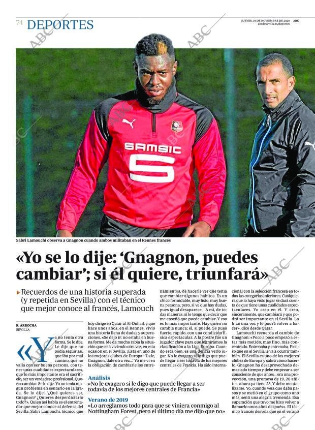 ABC SEVILLA 19-11-2020 página 74