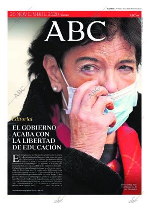 ABC MADRID 20-11-2020 página 1