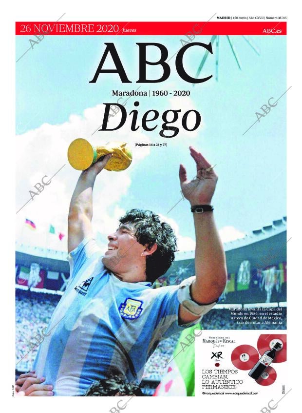ABC MADRID 26-11-2020 página 1