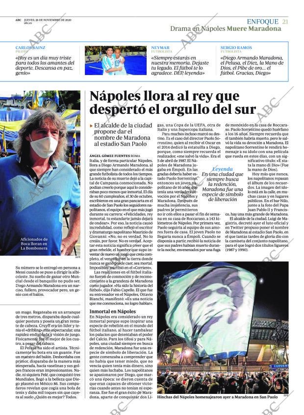 ABC MADRID 26-11-2020 página 21