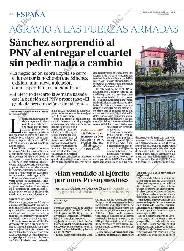 ABC MADRID 26-11-2020 página 22