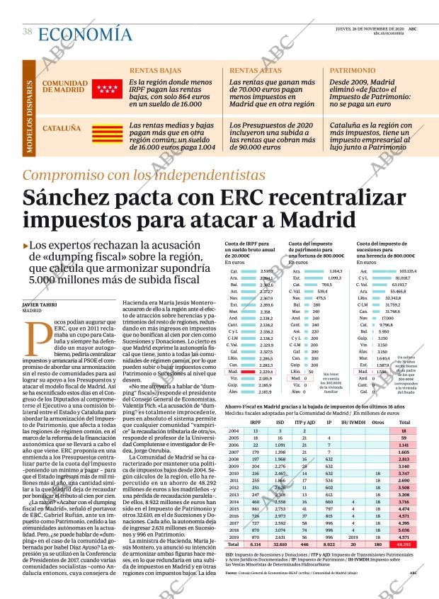 ABC MADRID 26-11-2020 página 38