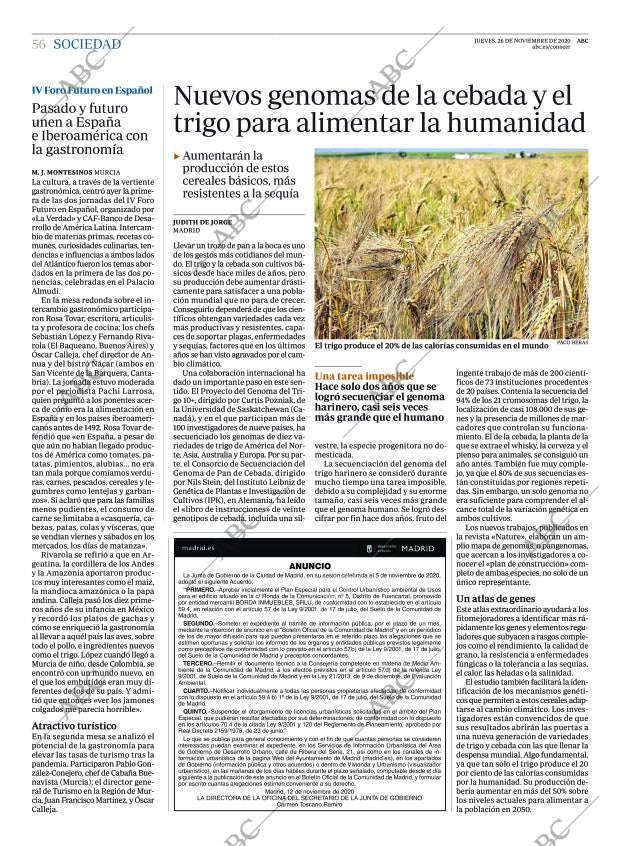 ABC MADRID 26-11-2020 página 56