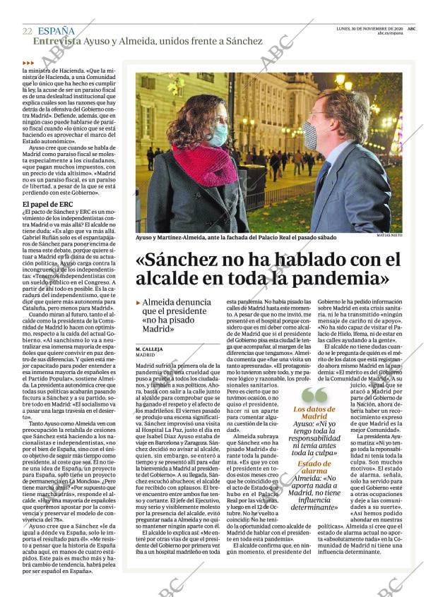 ABC MADRID 30-11-2020 página 22