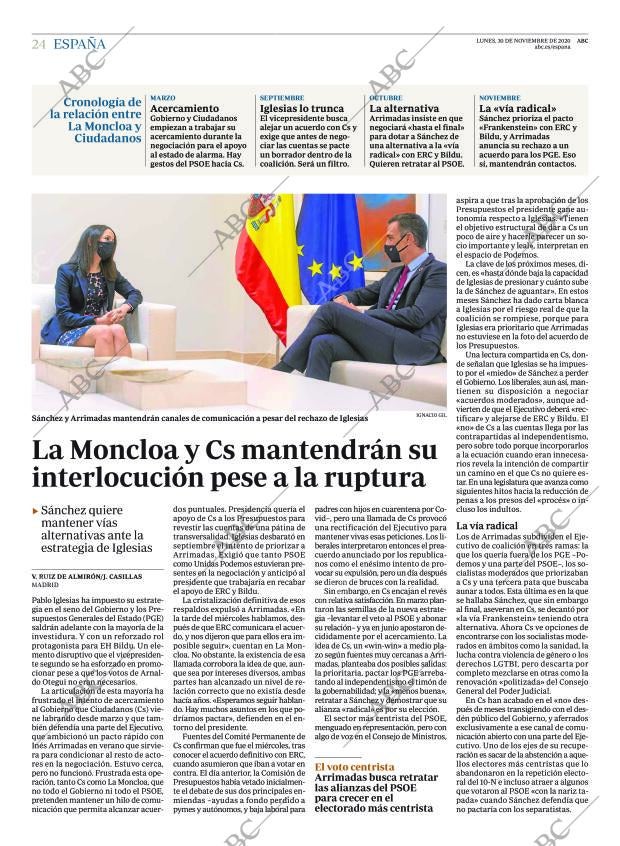 ABC MADRID 30-11-2020 página 24