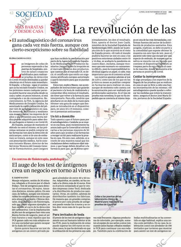 ABC MADRID 30-11-2020 página 42