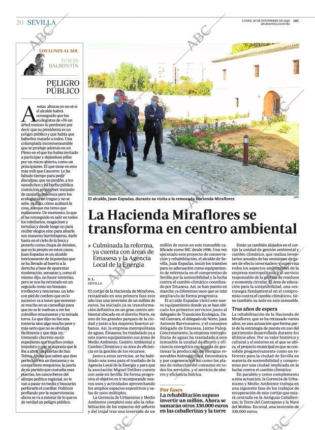 ABC SEVILLA 30-11-2020 página 20