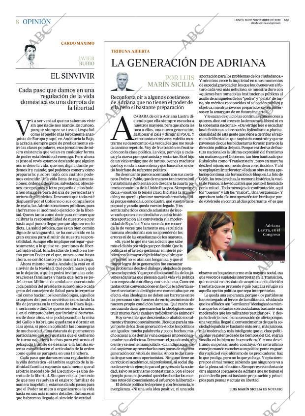 ABC SEVILLA 30-11-2020 página 8