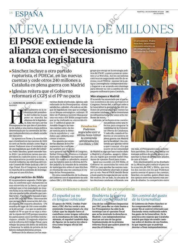 ABC MADRID 01-12-2020 página 18