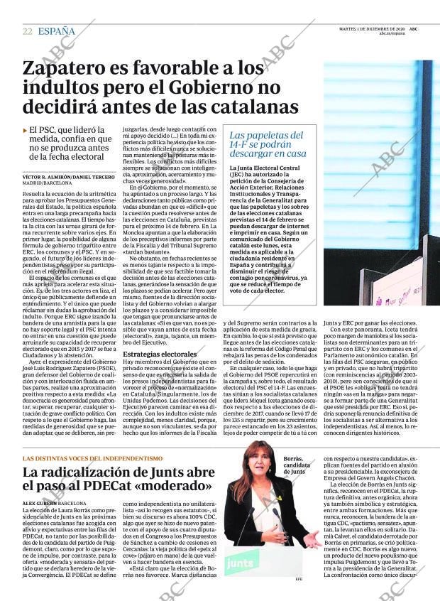 ABC MADRID 01-12-2020 página 22