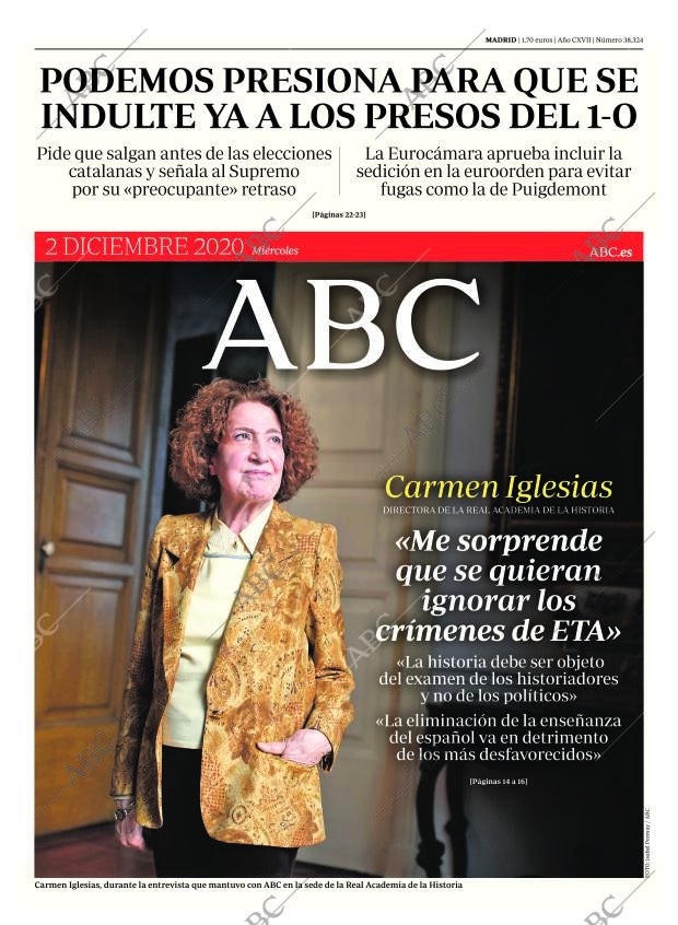 ABC MADRID 02-12-2020 página 1