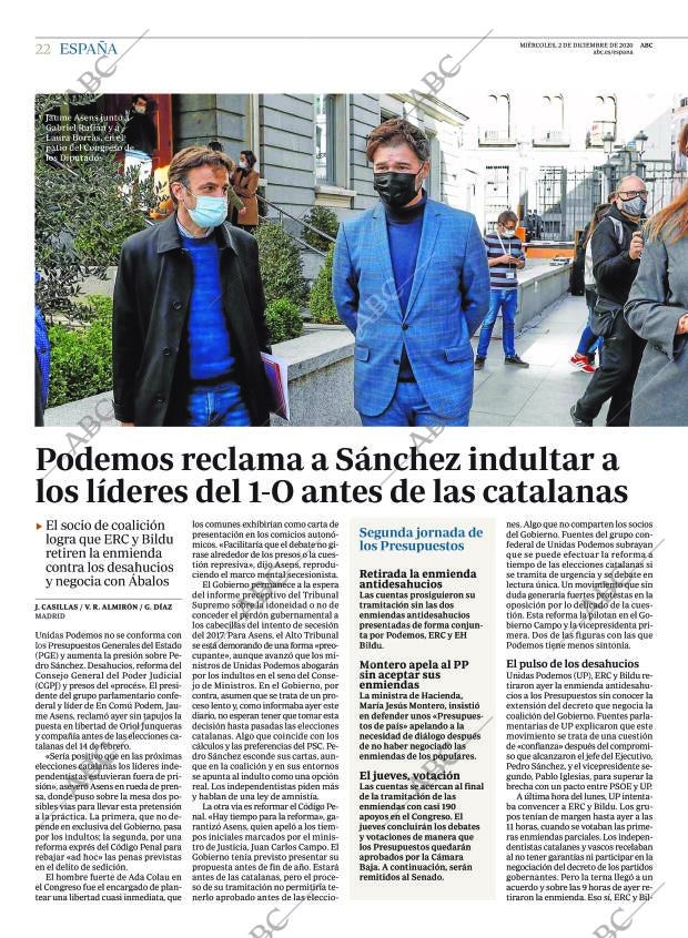 ABC MADRID 02-12-2020 página 22