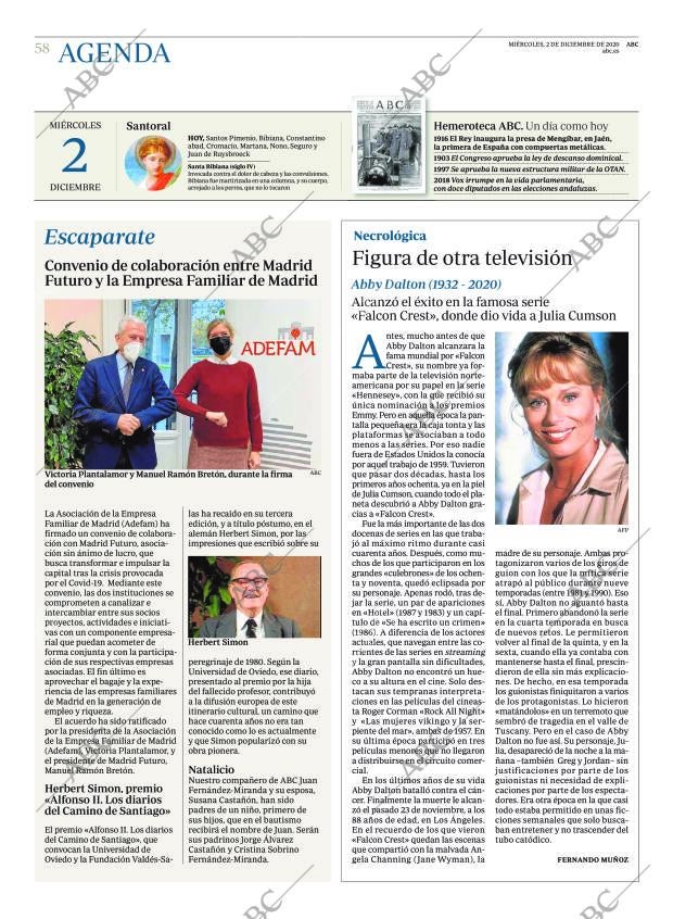 ABC MADRID 02-12-2020 página 58