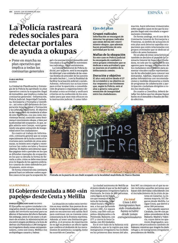 ABC SEVILLA 03-12-2020 página 43