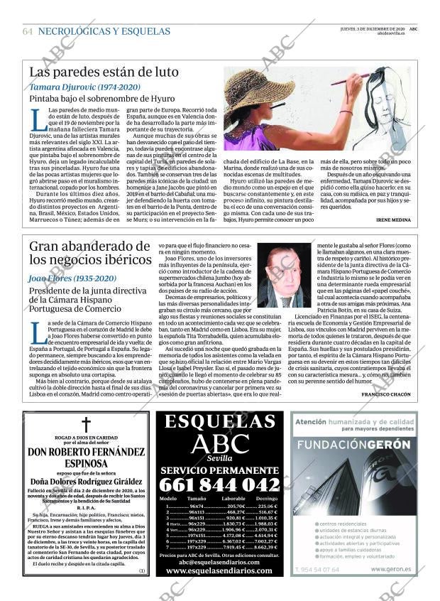 ABC SEVILLA 03-12-2020 página 64